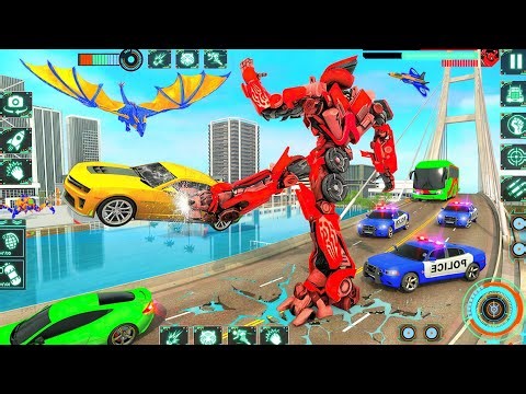 Car & Jet Transformation Robot Fight Game | Flying Police Robot Game 2026 - Android Gameplay