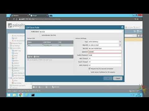 Configure Active Directory authentication (User-ID) in the Palo Alto