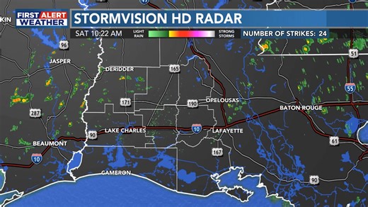 There are showers moving across SWLA now, here's the latest radar view. Remember you can check the radar anytime using our First Alert Weather app which is available here: https://m.cmpgn.page/ZxkcRJ | KPLC 7 Weather