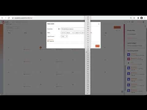 Moodle 4.0 Tutorial Videos-How to Use the Calendar