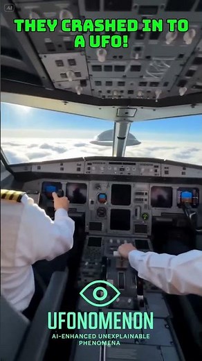 Footage from the cockpit! UFO crash! #ufo #airplane #alien