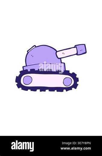 spinning motion animation of cartoon tank Stock Video Footage - Alamy