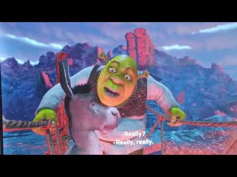 Shrek (2001) Donkey Afraid to Cross the Bridge Scene