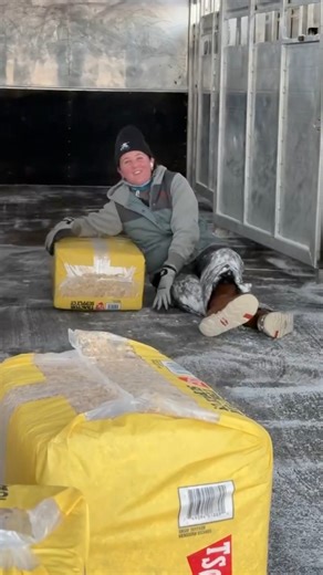 Snow days are fun to most, but when you are leaving for 2 weeks and the trailer needs new shavings, you gotta do what you gotta do. Addi has been hard at it all day! She doesn’t like to be videoed working, she only wants her bulls in the spotlight. | Nothin' But Try Ranch and Event Center