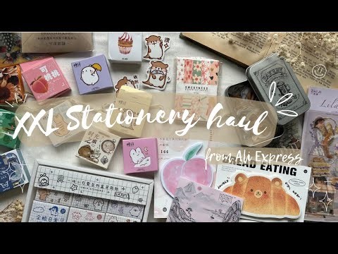 XXL Stationery haul, end summer, bullet journal diy, Ali Express - asmr, lofi music & no talking👩🏼‍🎨