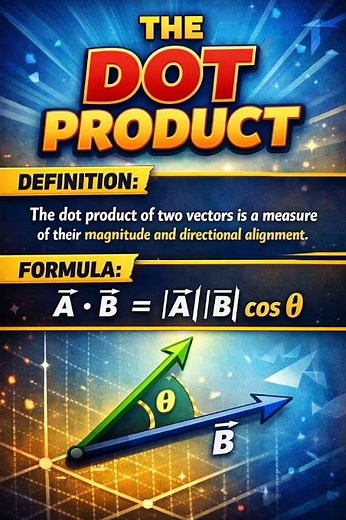 Dot Product Explained | Definition & Formula | Vector Physics#shortsfeed #funny
