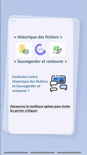 Sauvegarde Windows : Historique des fichiers ou Sauvegarder et restaurer ?