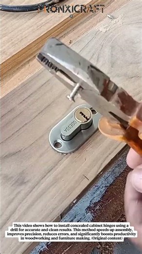 Perfect Concealed Hinge Installation Using Drill | Fast Cabinet Hardware Setup