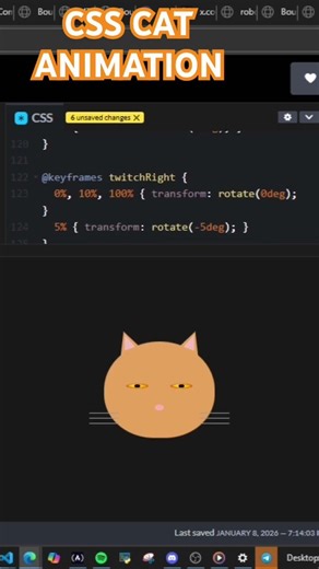 CSS Cat Animation Tutorial | Blinking Eyes Effect
