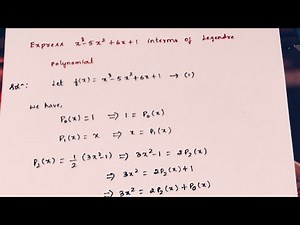 Express f(x) interms of Legendre's polynomials - Example Problem 3 | Engineering Mathematics