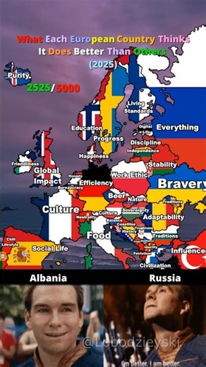 European countries and their superiority complexes #map #geography #culture