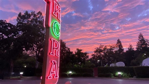 KCRA's historic neon sign from the 1950s is glowing once again