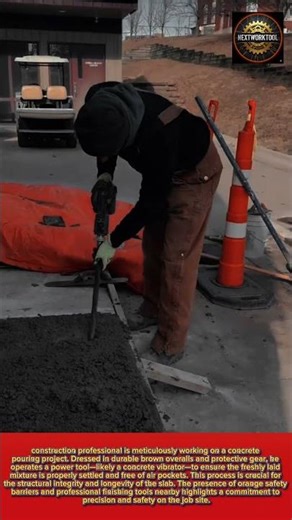 PRACTICAL TOOL:Concrete Vibrator Tool with Power Motor System for Smooth Slab Finish#worktool#tool