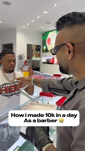 @globalmookie on Instagram: "How i made 10k in a day as a barber😭 . . . . . #explorepage✨ #reels #barber"