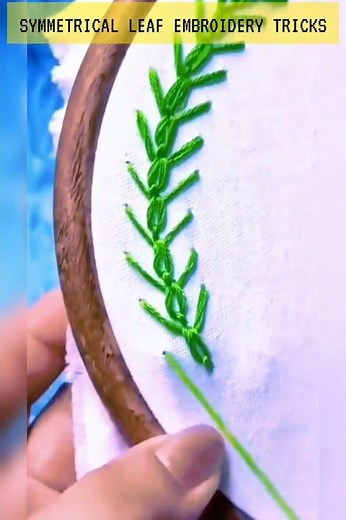 Just One Stitch! Hand Embroidery with a Trending Nature Motif (Feather Stitch Level Up) #diyfashion