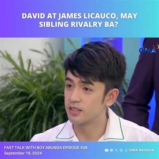 363K views · 6K reactions | #FastTalkWithBoyAbunda #Highlights: Nagkakaroon ba ng sibling rivalry ang Licauco brothers na sina David at James? Alamin ang sagot sa video! #FTBAPulangArawBoys | GMA Network | Facebook