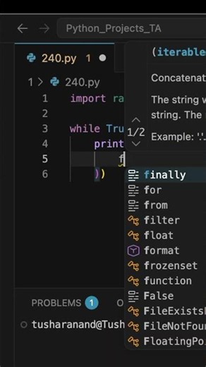 💎 infinite crystal rain #shorts #coding #python #crystal #animation #terminal