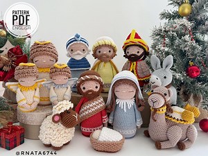Crochet Nativity Scene Pattern: Christmas Ornaments (PDF) - Etsy