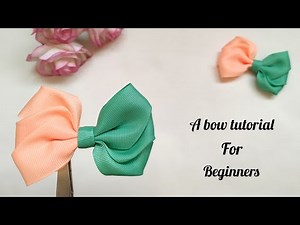 Make a bow with grosgrain ribbon in the shortest time| Bow tutorial for beginners step by step