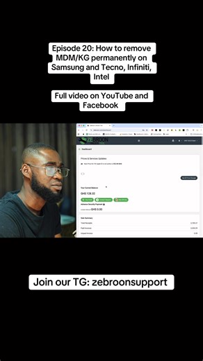 3K views · 36 reactions | Episode 20: How to remove MDM/KG permanently on Samsung and Tecno, Infiniti, Intel | Zebroon Unlock Tool | Facebook