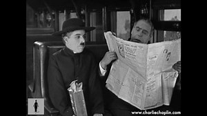 When you discreetly read your seatmate's paper... | Charlie Chaplin