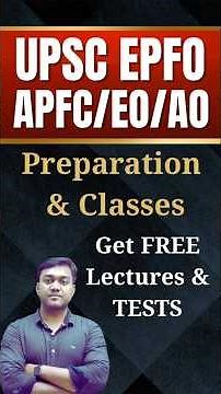 UPSC EPFO APFC, EO/AO Classes | upsc epfo apfc/eo/ao preparation | epfo course || Nishant eAcademy