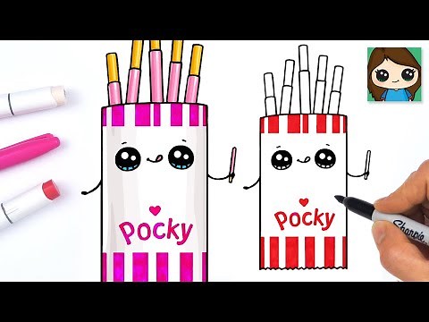 How to Draw Pocky Biscuit Sticks | Cute Food Art