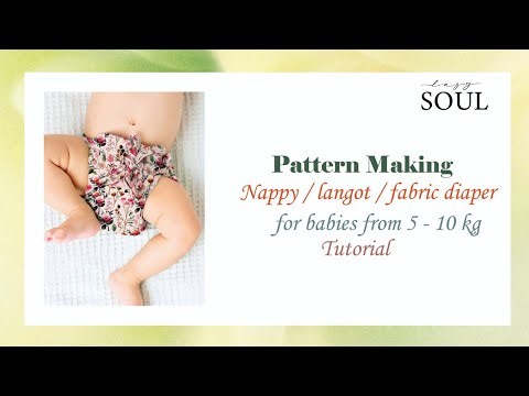 DIY Baby Fabric Diaper (Langot/Nappy) Pattern Making | 5–10 KG Baby