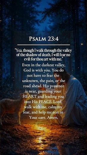 I Will Fear No Evil ✨ Psalm 23:4 | God Comforts Me In The Valley #dailybibleverse #kjv