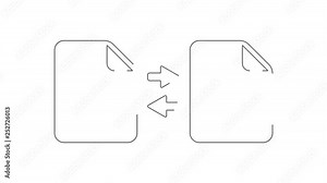 File sharing or transfer animated lineal symbol icon 4K