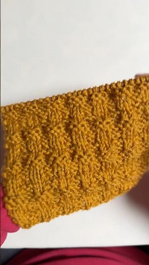 Raised knit stitch. Quick and easy, knit and purl. Unisex stitch for all projects. No. 72