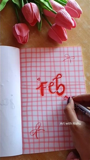 Pink February Journal Aesthetic | Cozy, Cute & Valentine Vibes 💗 #february #shorts #yt #viral #trend