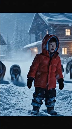 A wolf Attached... but fire saved the child