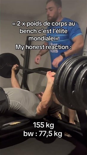 Pousser 2 x son poids de corps au développé couché