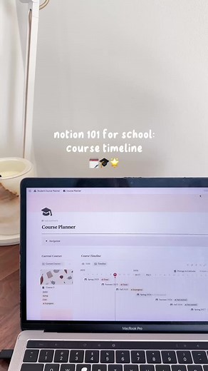 Crear una línea de tiempo de curso en Notion