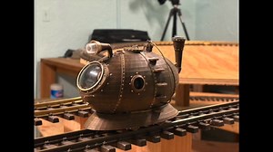 2.9K views · 70 reactions | Something a little different for Whacky Wednesday. I'm not really sure what this one is yet; maybe some sort of Steampunk submersible railcar? Anyway, it was a fun build, mostly 3d printed. Nice to temporarily be running something on the WIP layout! | Chris Walas | Facebook