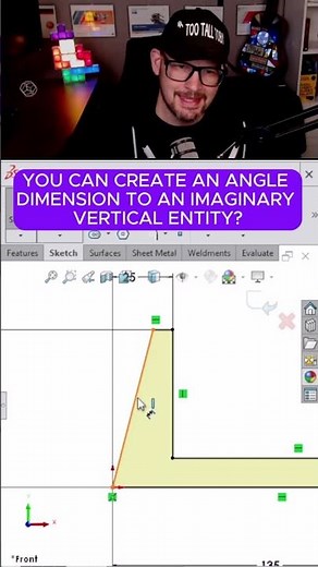 MAGIC DIMENSION TRICK #sketch #angle #handle #tricks #trips #free #toby #solidworks