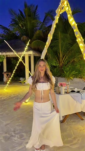 People thought he was going to propose here but we were actually celebrating being engaged in the Maldives 🥹