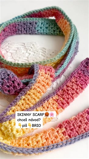 Skinny Scarf Crochet 🧶 | Úzká háčkovaná šála za večer | Modern Crochet Skinny Scarf