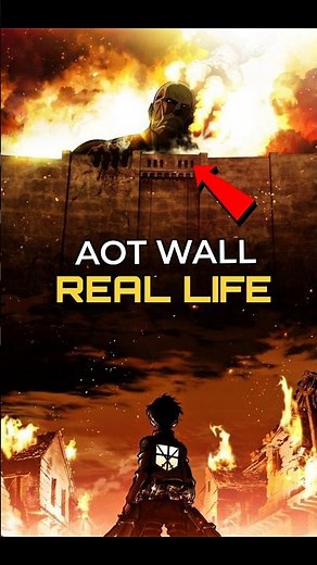 Attack on Titan Wall Spotted in Real Life?! 😱 #anime
