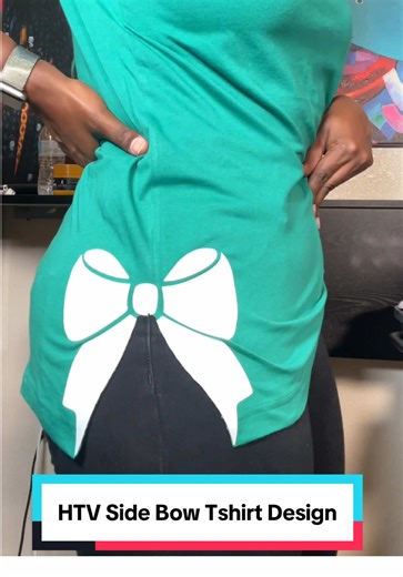 Side Bow Embroidery Design with HTV Tutorial