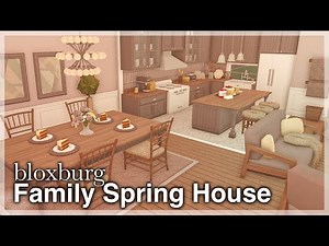 Bloxburg - Family Spring House Speedbuild (interior + full tour) | Roblox