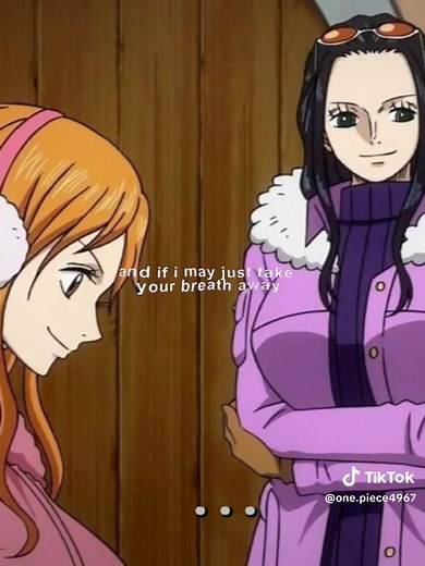One Piece Robin and Nami Volleyball Scene