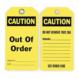 [Hot Item] Durable PVC Caution Lockout Tags with Eyelet Safety Tag