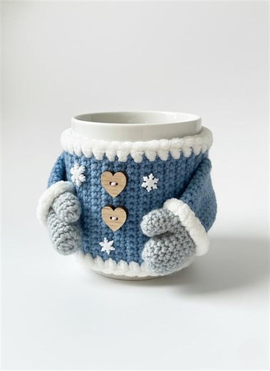 Crochet Mug Cozy Pattern | Beginner-friendly Sweater Design (PDF PATTERN) - Etsy UK
