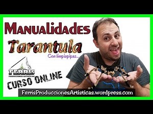 ✔ COMO HACER UNA TARANTULA con LIMPIAPIPAS 🕷 - ARAÑA 🕷