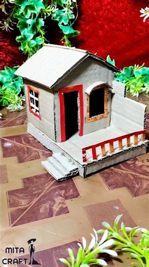 Easy DIY Mini House Making with Cardboard | Best Waste Craft Idea#shorts#craft#vedios