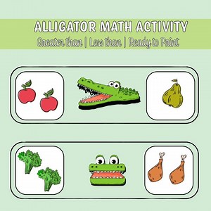 Greater Than Less Than Alligator Math Printables Preschool Worksheets Comparing Numbers Math Symbols Math Manipulatives Math Activities - Etsy Australia