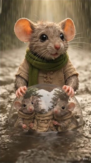 “Flood Destroyed Everything But This Father Mouse Saved His 3 Kids! 😢 | Heartwarming Animation”
