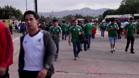 Mexico's Estadio Azteca reopens to festive crowds amid tight security and protests